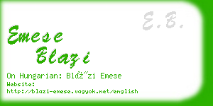 emese blazi business card